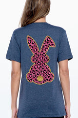 Easter Bunny Faux Glitter Back Graphic T Shirts king-general-store-5710.myshopify.com