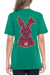 Easter Bunny Faux Glitter Back Graphic T Shirts king-general-store-5710.myshopify.com