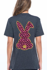 Easter Bunny Faux Glitter Back Graphic T Shirts king-general-store-5710.myshopify.com