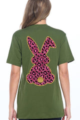 Easter Bunny Faux Glitter Back Graphic T Shirts king-general-store-5710.myshopify.com