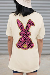 Easter Bunny Faux Glitter Back Graphic T Shirts king-general-store-5710.myshopify.com