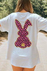 Easter Bunny Faux Glitter Back Graphic T Shirts king-general-store-5710.myshopify.com