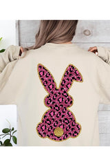 Easter Bunny Faux Glitter Back Graphic Sweatshirts king-general-store-5710.myshopify.com