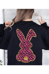 Easter Bunny Faux Glitter Back Graphic Sweatshirts king-general-store-5710.myshopify.com