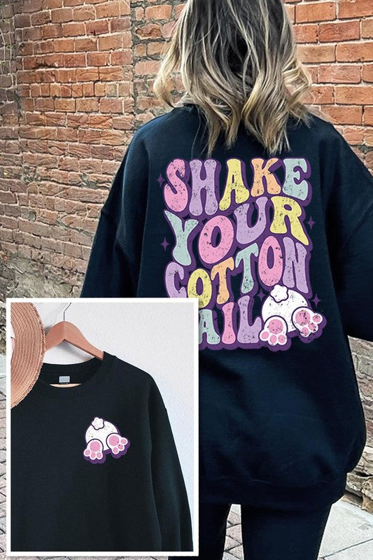 Easter Tail Graphic Fleece Sweatshirt king-general-store-5710.myshopify.com