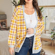 Knit Plaid Slouch Cardigan king-general-store-5710.myshopify.com