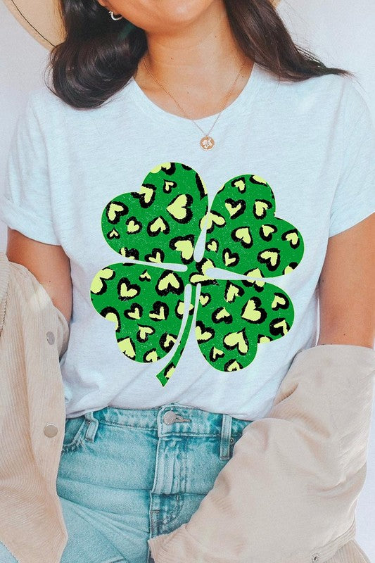 Four Leaf Clover St Patricks Day Graphic T Shirts king-general-store-5710.myshopify.com