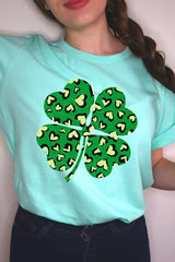 Four Leaf Clover St Patricks Day Graphic T Shirts king-general-store-5710.myshopify.com