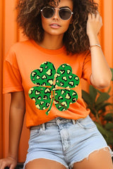 Four Leaf Clover St Patricks Day Graphic T Shirts king-general-store-5710.myshopify.com