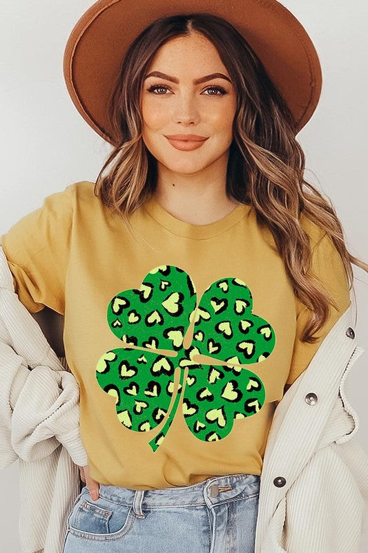 Four Leaf Clover St Patricks Day Graphic T Shirts king-general-store-5710.myshopify.com