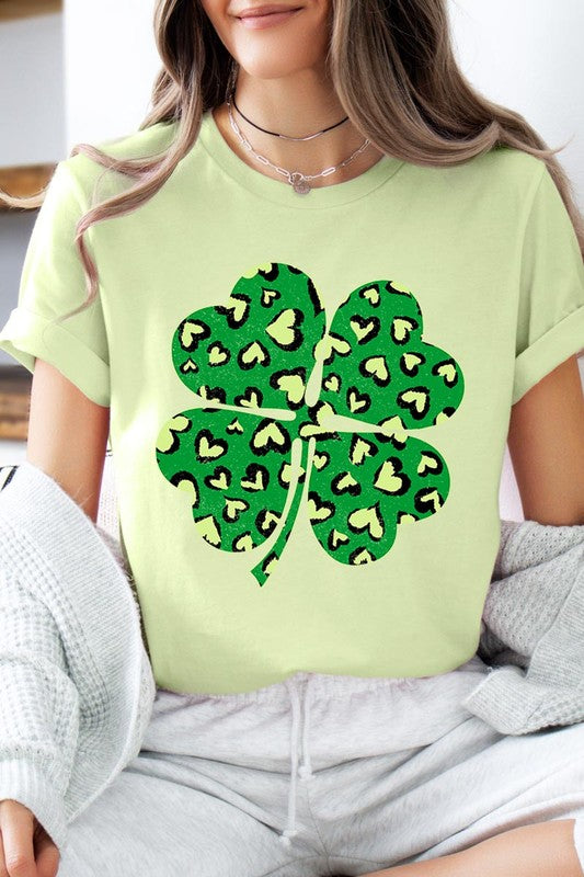 Four Leaf Clover St Patricks Day Graphic T Shirts king-general-store-5710.myshopify.com