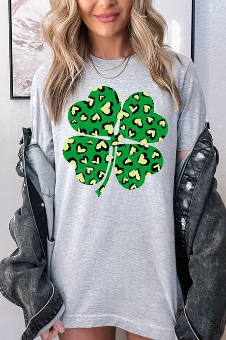 Four Leaf Clover St Patricks Day Graphic T Shirts king-general-store-5710.myshopify.com