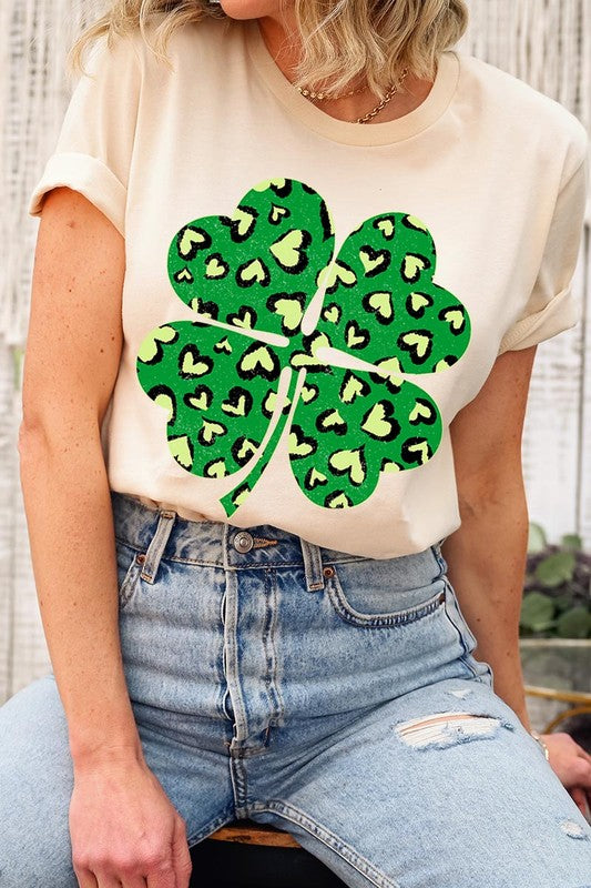 Four Leaf Clover St Patricks Day Graphic T Shirts king-general-store-5710.myshopify.com