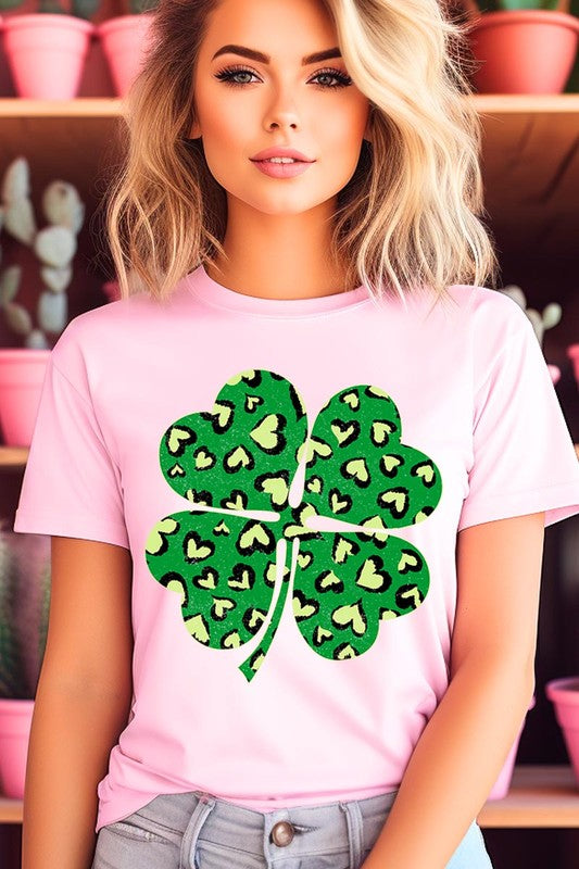 Four Leaf Clover St Patricks Day Graphic T Shirts king-general-store-5710.myshopify.com