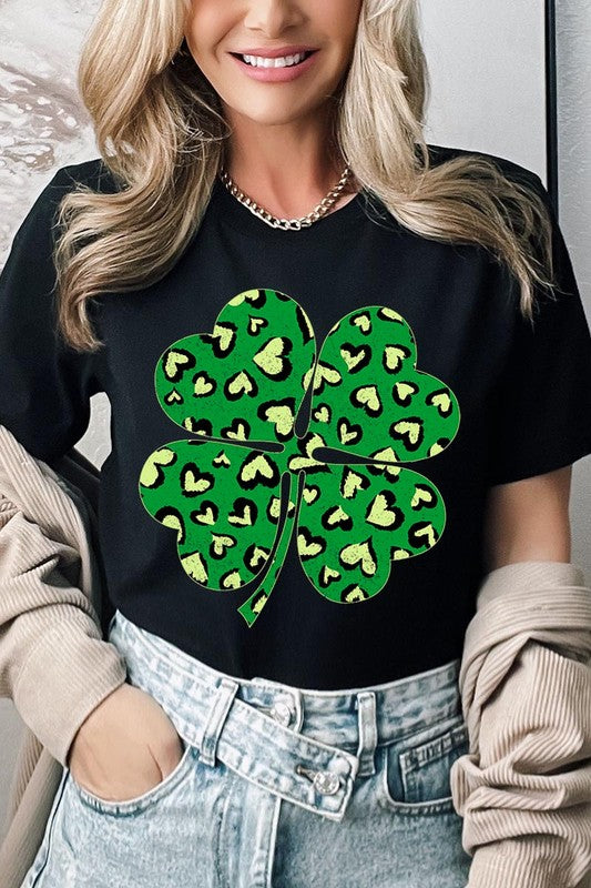 Four Leaf Clover St Patricks Day Graphic T Shirts king-general-store-5710.myshopify.com