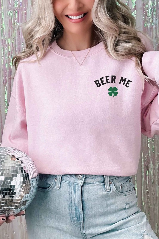 BEER ME ST PATRICKS GRAPHIC SWEATSHIRT