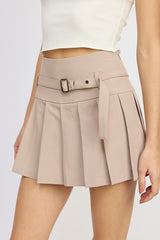 PLEATED SKORT WITH BELT king-general-store-5710.myshopify.com