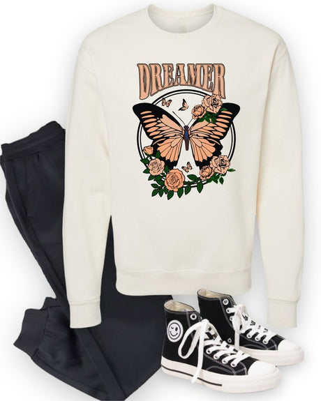 Dreamer Butterfly Graphic Sweatshirt