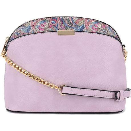 Paisley Accent Small Dome Crossbody Bag