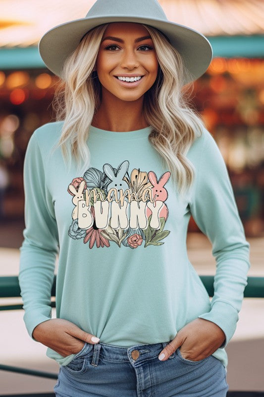 Easter Mama Bunny Long Sleeve Top