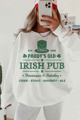Irish Pub St Patricks Oversized Sweatshirt