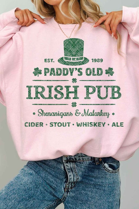 Irish Pub St Patricks Oversized Sweatshirt