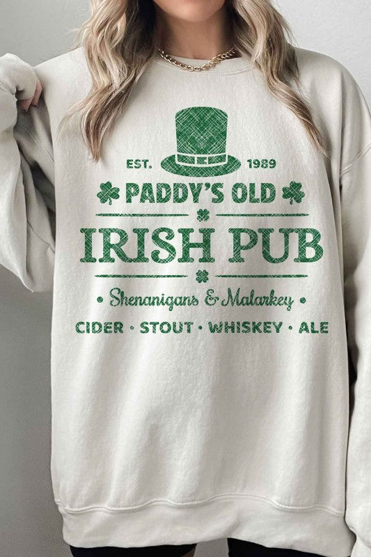 Irish Pub St Patricks Oversized Sweatshirt