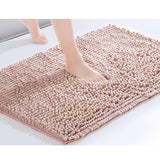 Rose Chenille Bath Mat Soft Bathroom Rug