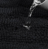 Grey Soft Cozy Plush Chenille Bath Mat Set