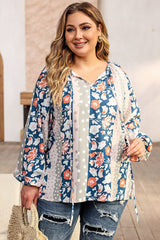 Plus Size Tie Neck Irene Top