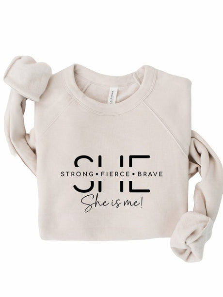 She Is Strong. She is me Bella Premium Sweatshirt