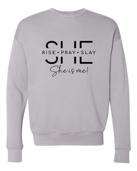 She Is Rise Pray Slay  Bella Premium Sweatshirt