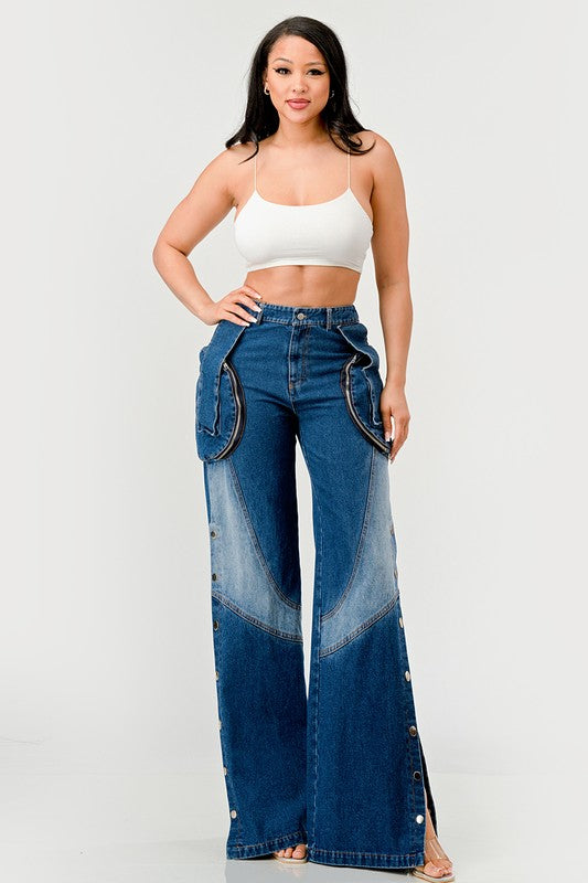 Indigo Trailblazer Denim Palazzo Pants