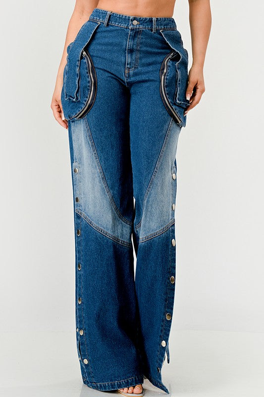 Indigo Trailblazer Denim Palazzo Pants