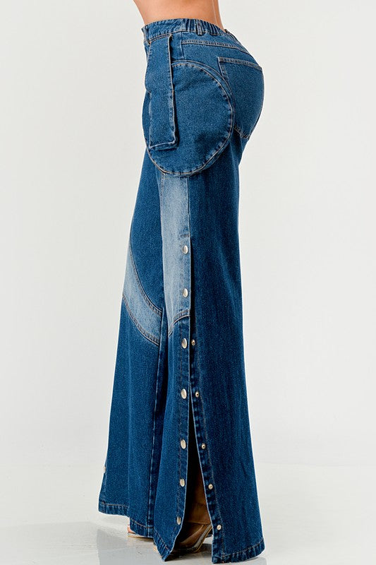 Indigo Trailblazer Denim Palazzo Pants