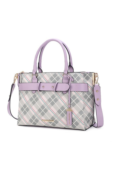 MKF Collection Vivian Plaid Satchel Bag by Mia K