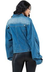 Navy Hobo Multi Style Denim Jacket