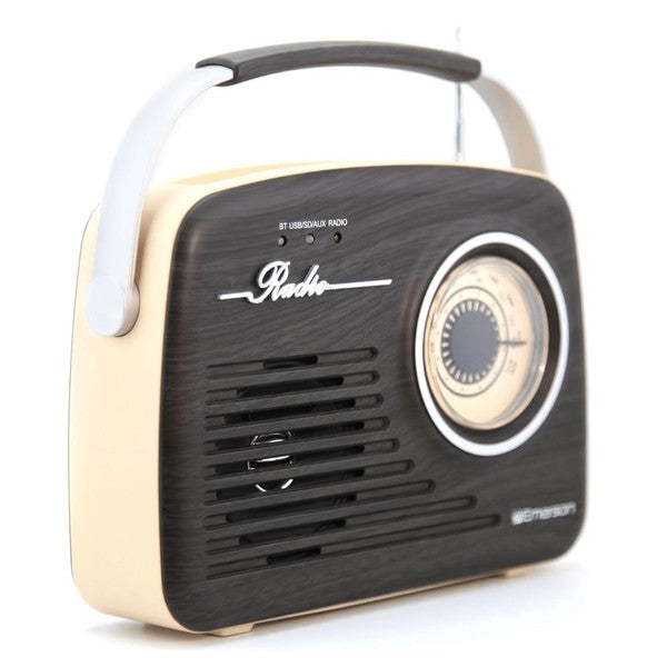 Emerson Portable Retro Radio with Battery