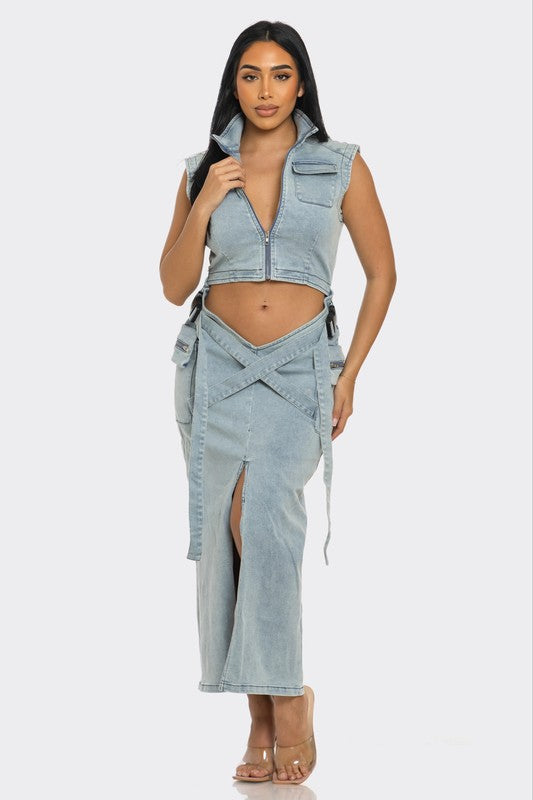 Modern Edge Denim Co-ord Set