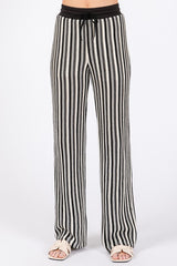 See-Through Stripe Knit Pants