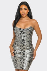 Serpentine Glamour Bodycon Mini Dress