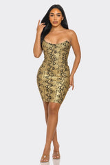 Serpentine Glamour Bodycon Mini Dress