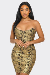 Serpentine Glamour Bodycon Mini Dress