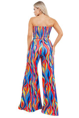 Wrap Style Self Tie Wide Leg Pant Set