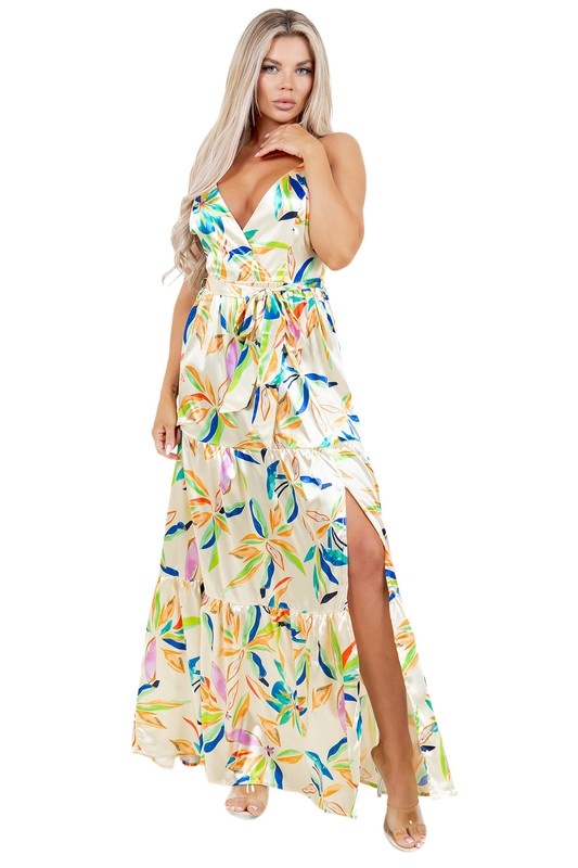 Sleeveless Open Back Maxi Dress