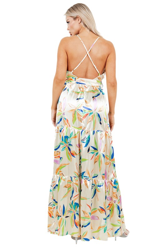 Sleeveless Open Back Maxi Dress