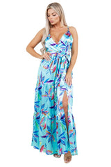 Open Back Sleeveless Summer Maxi Dress