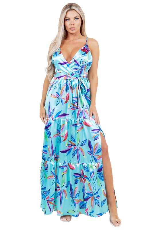 Open Back Sleeveless Summer Maxi Dress