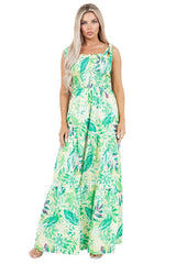 Tie Strap Summer Sleeveless Maxi Dress