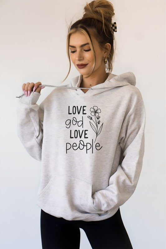 Love God Love People Softest Ever Graphic Hoodie